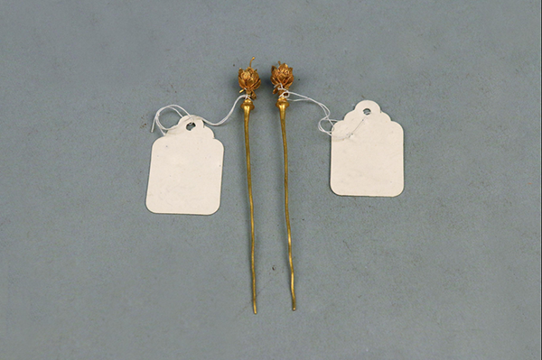 1金器-清累丝莲花托金簪