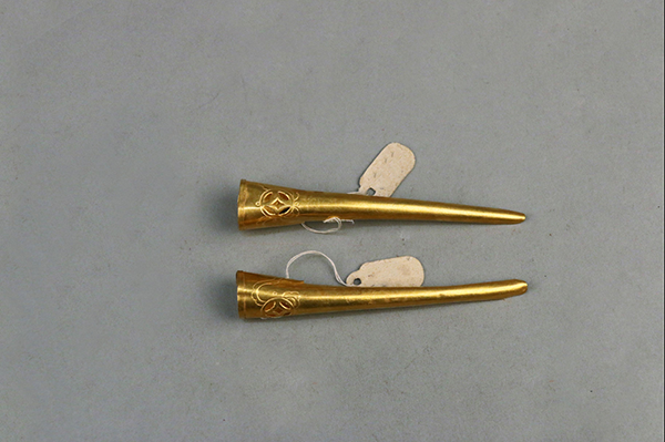 1金器-清錾钱纹金指甲套