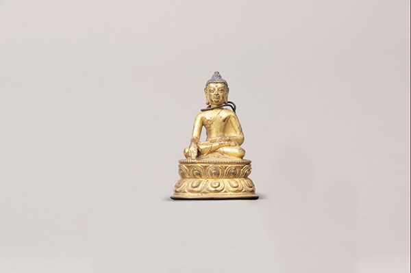 11佛像-15世纪铜鎏金释迦牟尼佛像