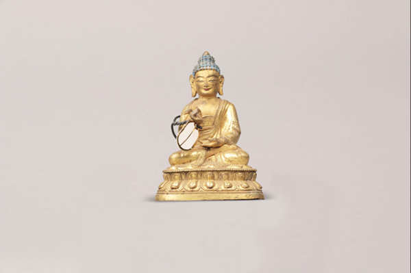 13佛像-18世纪铜鎏金释迦牟尼佛说法像 (2)