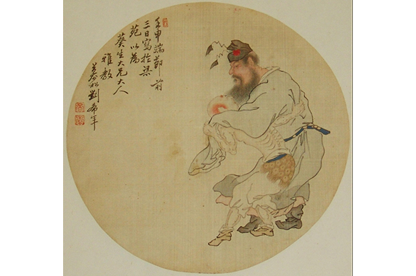 19绘画-清刘希年设色人物团扇面镜心