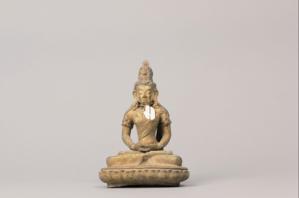 _13佛像-17世纪铜鎏金无量寿佛像