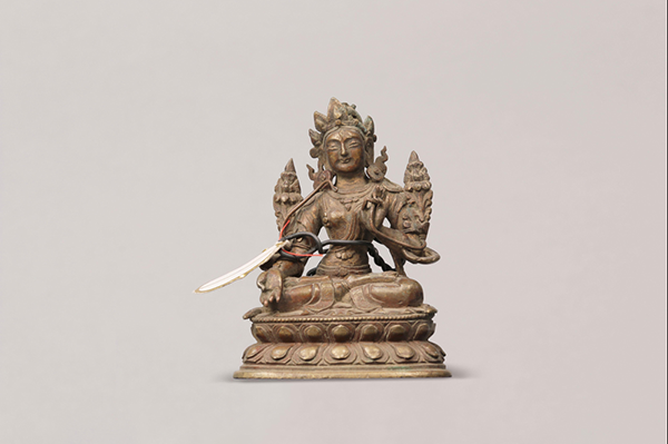 佛像-18世纪铜白度母像
