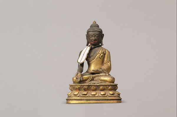 北京市文物局-佛像-18世纪铜鎏金宝生佛像