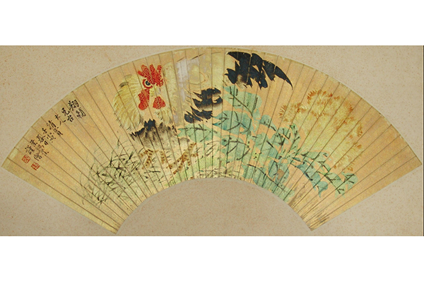 绘画-清叶鸿（上立下未）设色花...