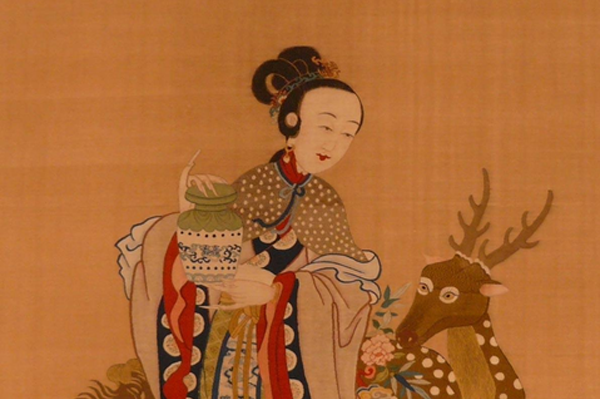 缂绣-清缂丝董其昌题麻姑献寿图...