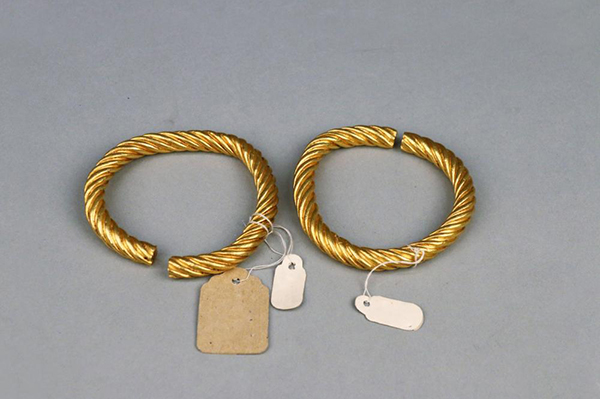 金器-清绳纹金镯