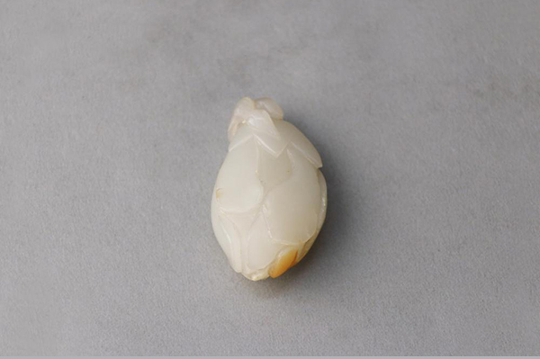 玉器-清白玉玉兰花坠